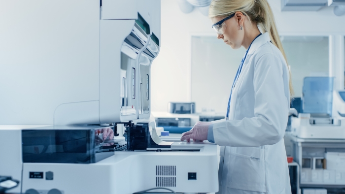 scientist working in PCR lab